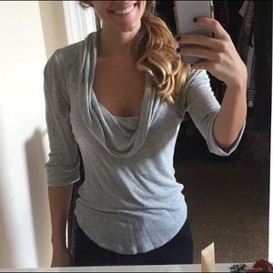 Banana republic xs quarter sleeve grey soft top